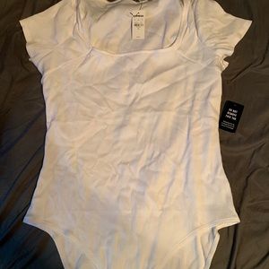 Express white shortsleeved bodysuit